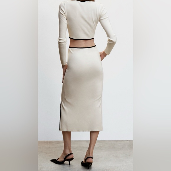 Mango Knitted sweater dress with openings - Picture 2 of 5